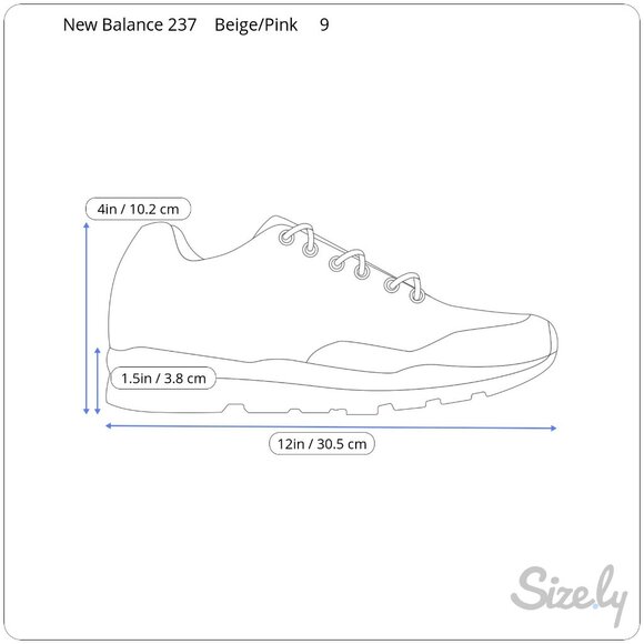 New Balance Women's 237 Beige/Pink Sneakers, Size 9 - Picture 10 of 10